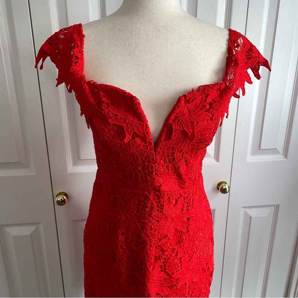 ASTR THE LABEL RED DRESS  SIZE M - Picture 4 of 14